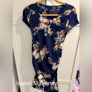 Isabel Maternity Navy Floral Dress - Small